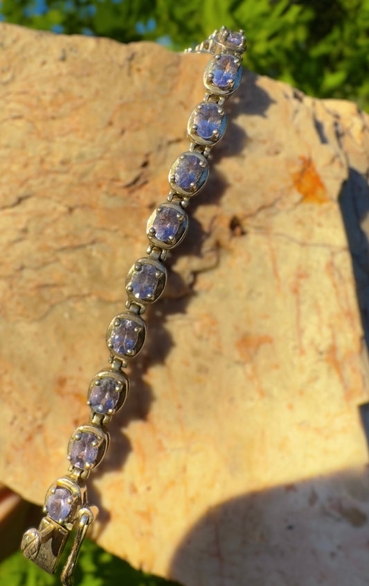 Sterling Silver Tanzanite Bracelet – 925 G Thailand