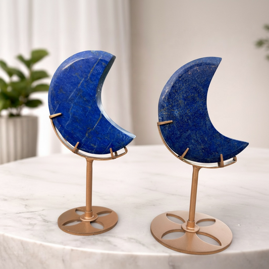 Lapis Lazuli Crescent Moons