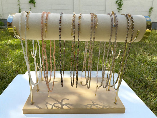 September Balance Collection- Dainty 15–17” Gemstone Necklaces