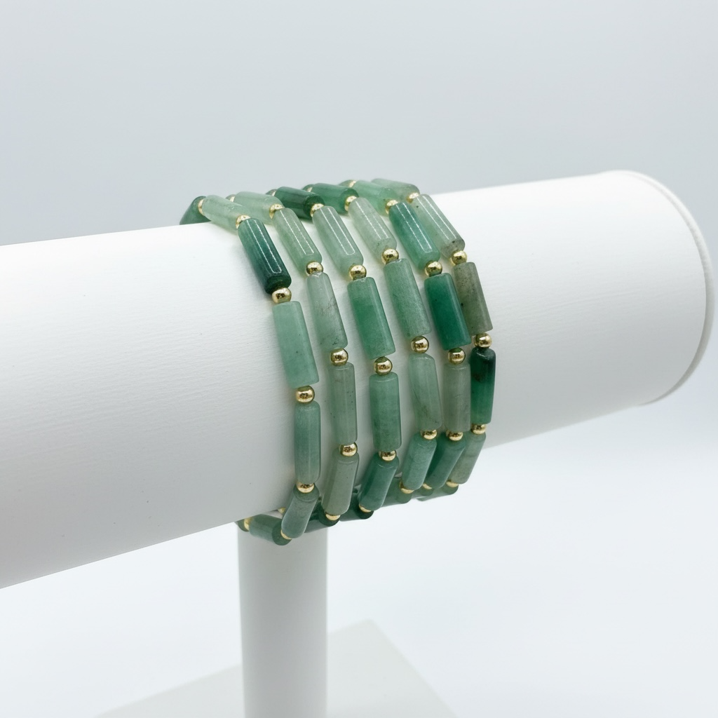 Rectangle Green Aventurine Bracelet