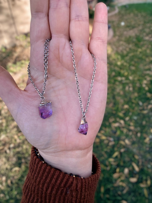 Raw Amethyst Necklace