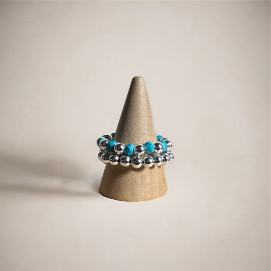 Turquoise Waters Stretch Ring Stack