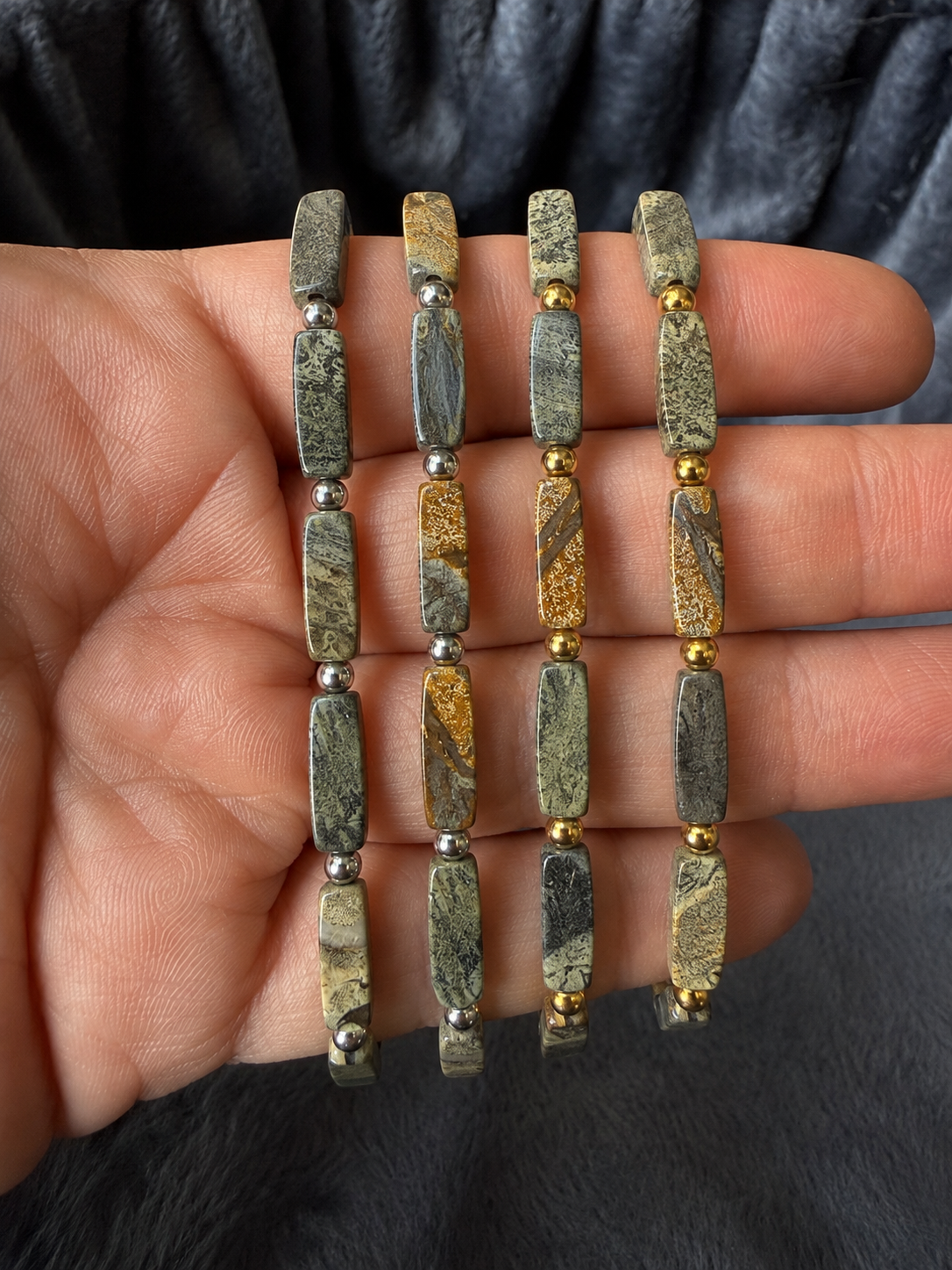 Rectangle Bamboo Leaf Jasper