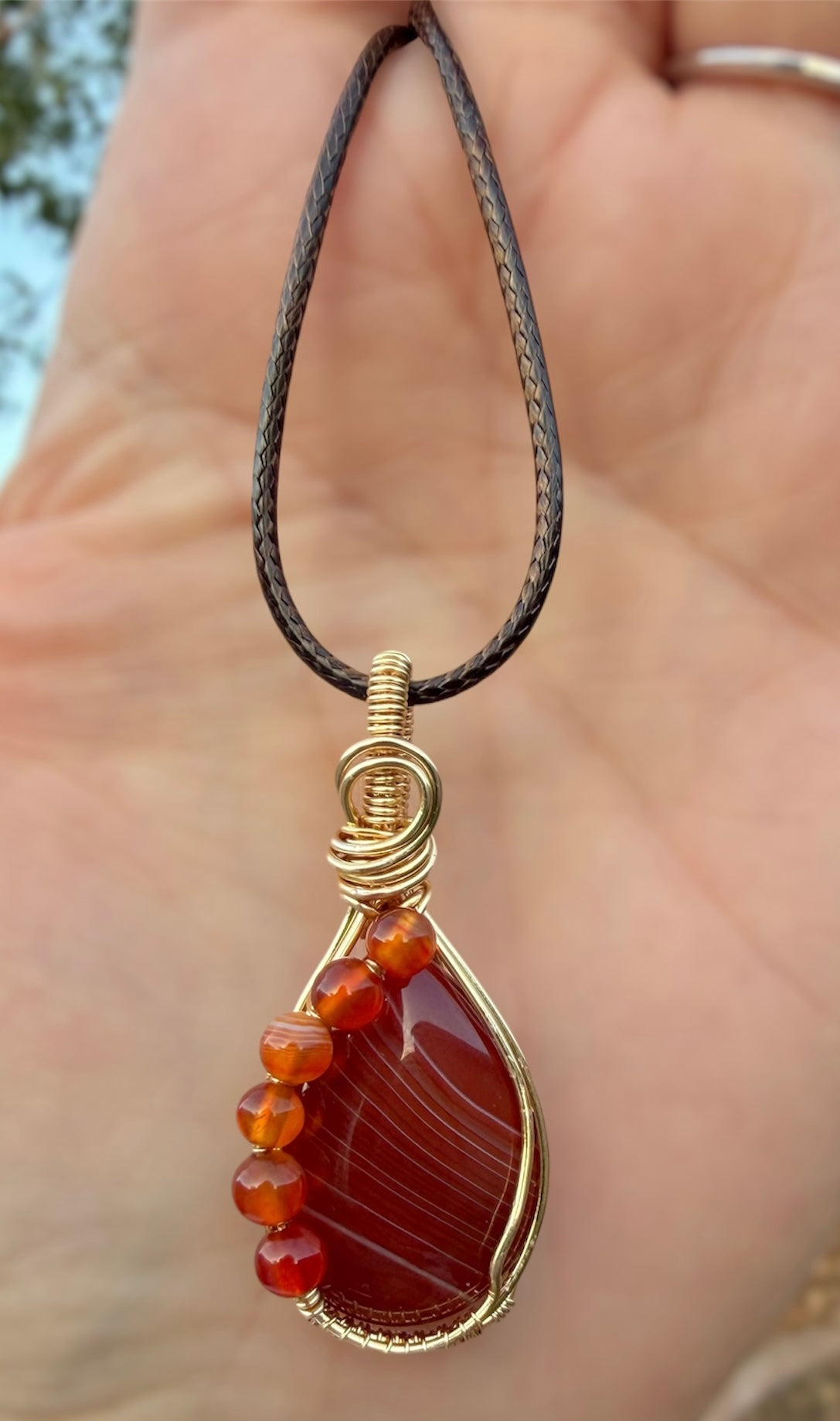 Year of the Fire Horse Collection: Agate & Carnelian Pendants