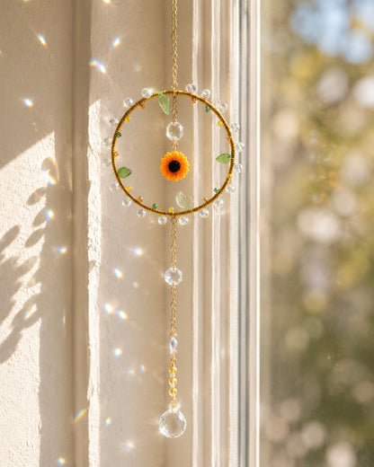 Golden Hour Sunflower Suncatcher