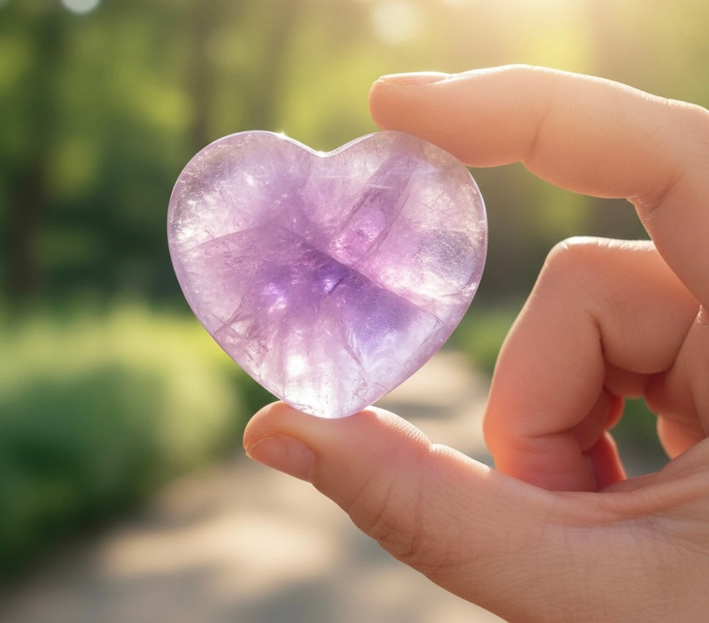 Lavender Amethyst Hearts