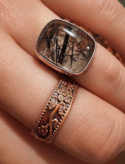 Floral Magnetic Copper Ring
