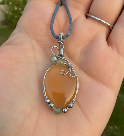 Year of the Fire Horse Collection: Agate & Carnelian Pendants