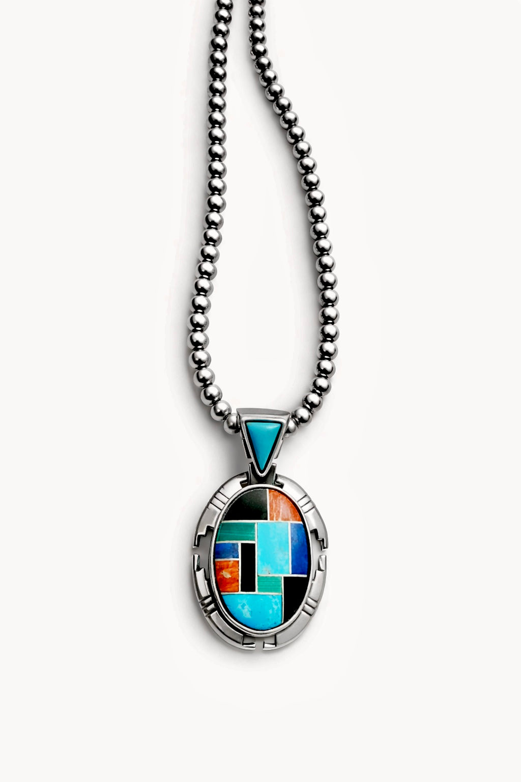 Carolyn Pollack Sterling Silver Semi-Precious Stones Pendant and Sterling Chain