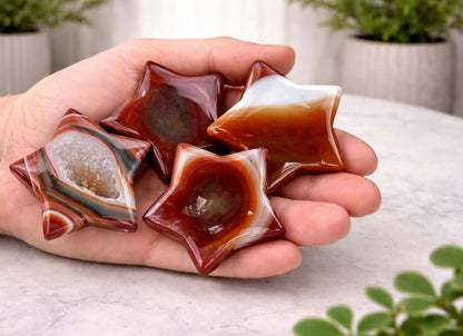 Carnelian Agate Stars
