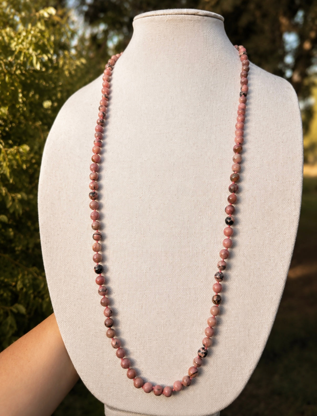 Rhodonite 30–32” Layering Necklace