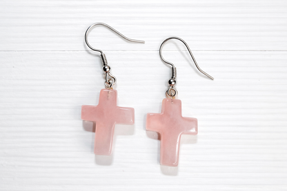 Rose Quartz Earrings (Different Shapes)