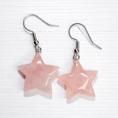 Rose Quartz Earrings (Different Shapes)