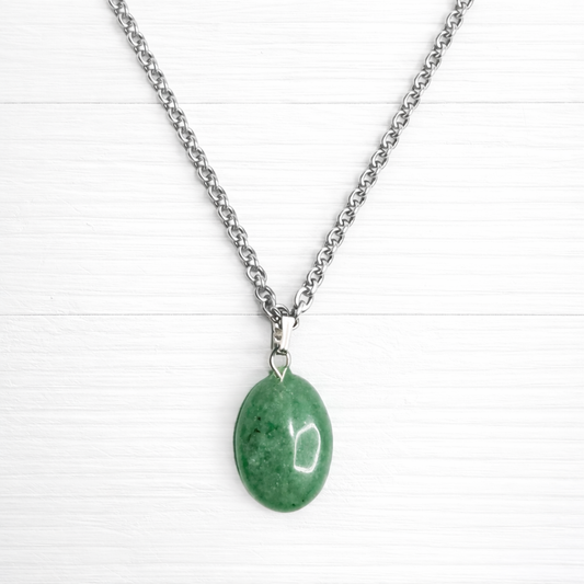 Green Aventurine Oval Necklaces