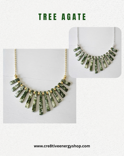 Radiant Earth- Fan Necklace Collection