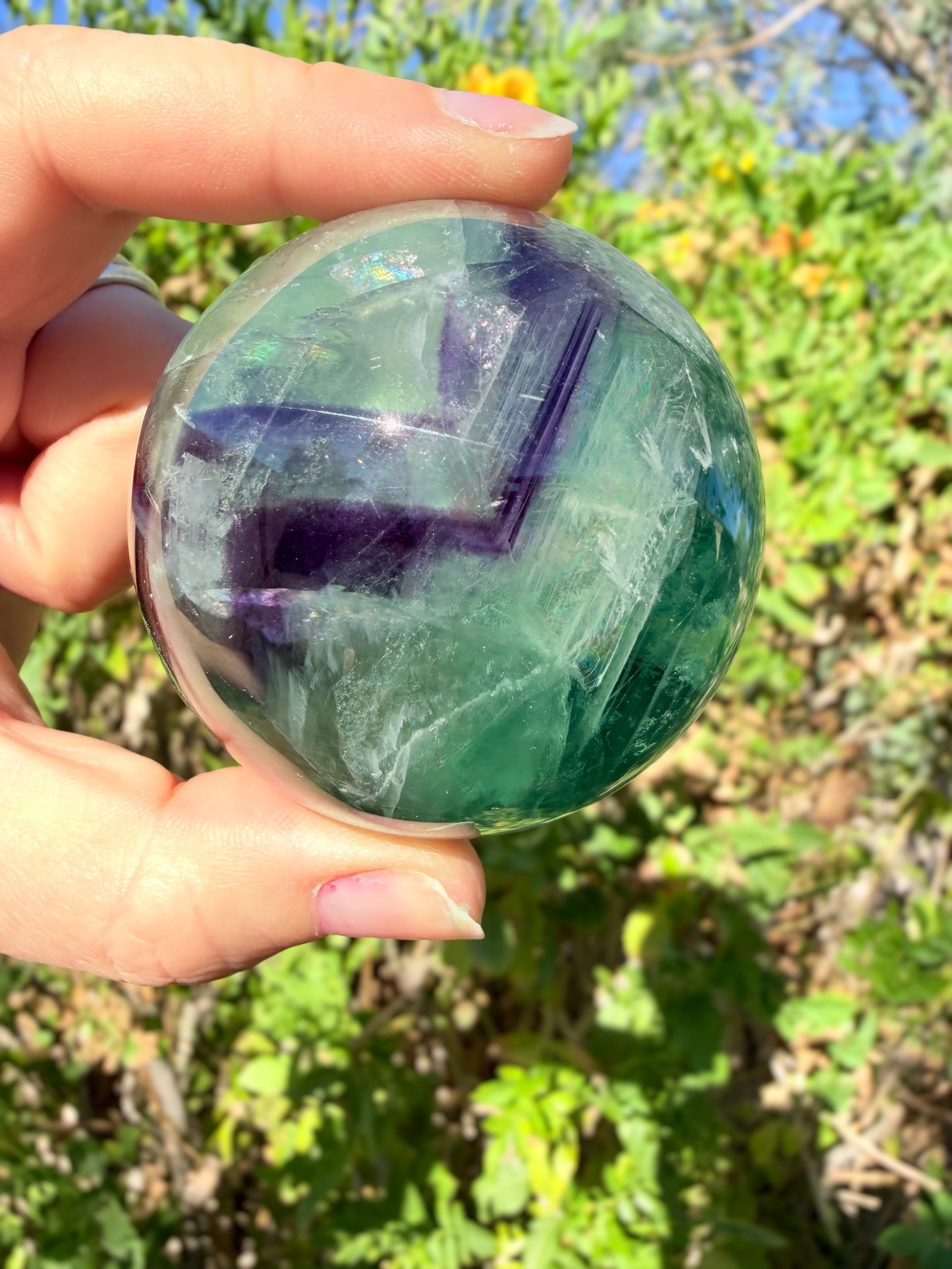 Chevron Fluorite Sphere ✧ Clarity + Alignment
