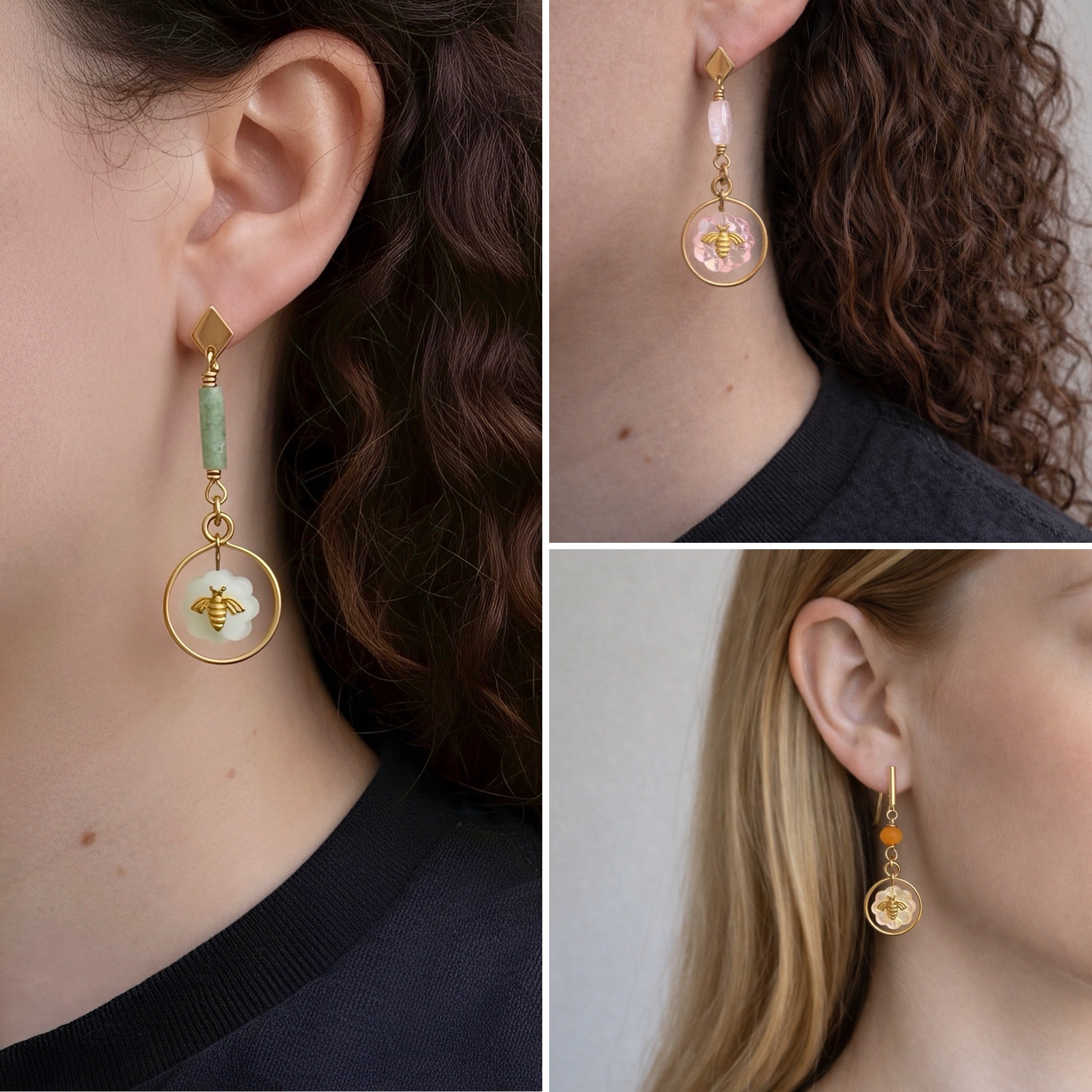 Bee Radiant- Honeylight Earrings