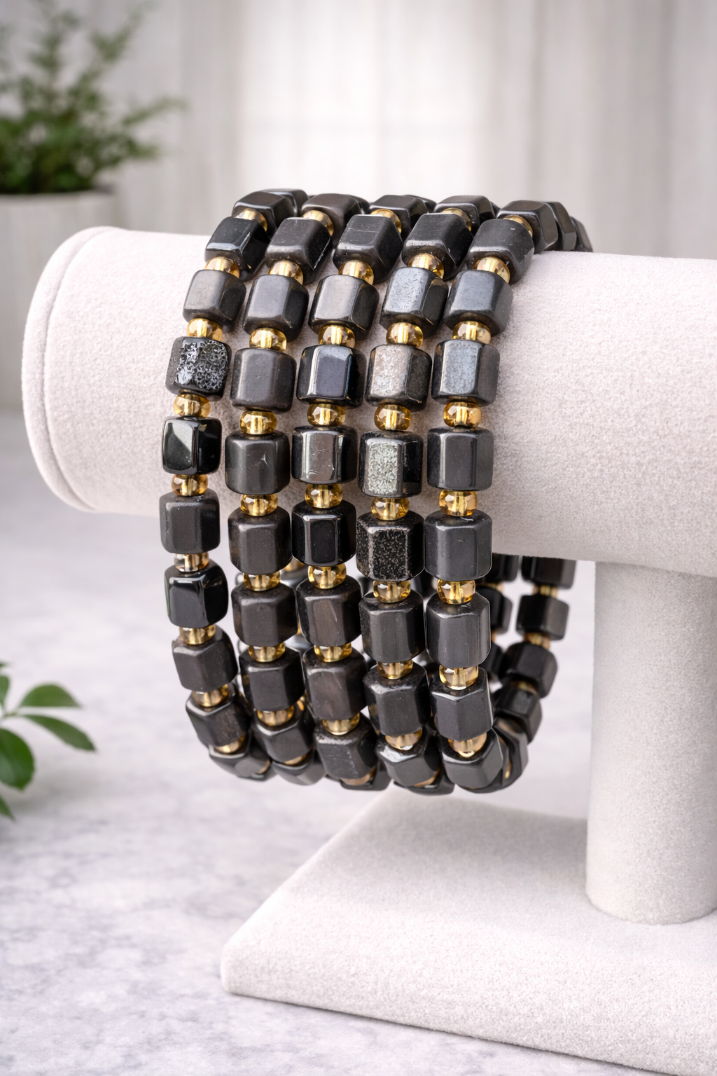 Rectangle Hematite Bracelet