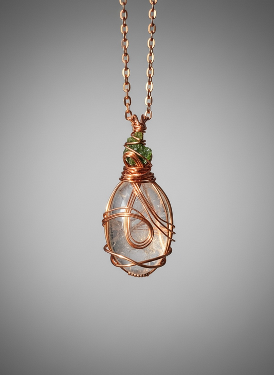 Moldavite + Clear Quartz