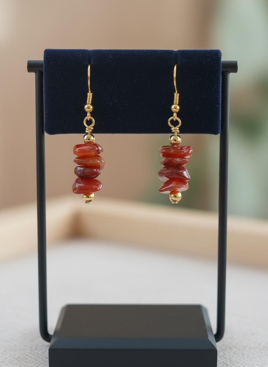 Carnelian Stack Earrings
