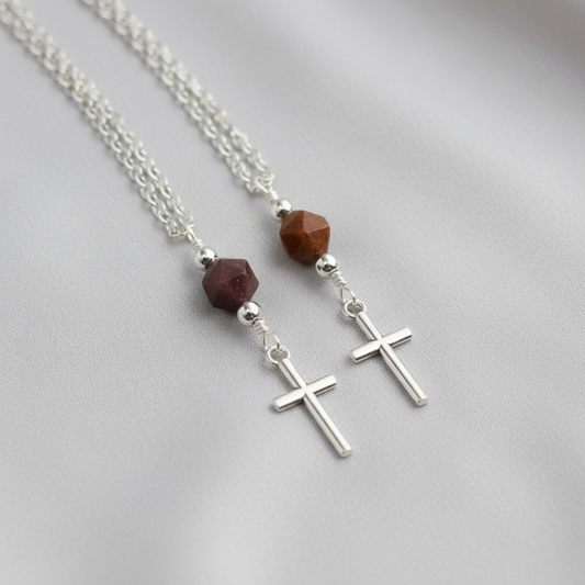 Agua Nueva Agate Cross Necklace