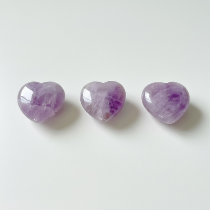 Lavender Amethyst Hearts