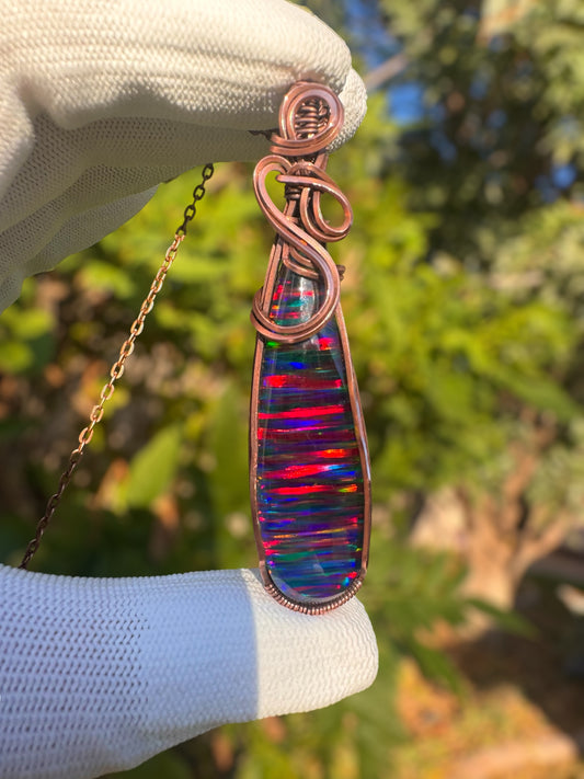 Triple-Layer Lab-Created Opal Composite