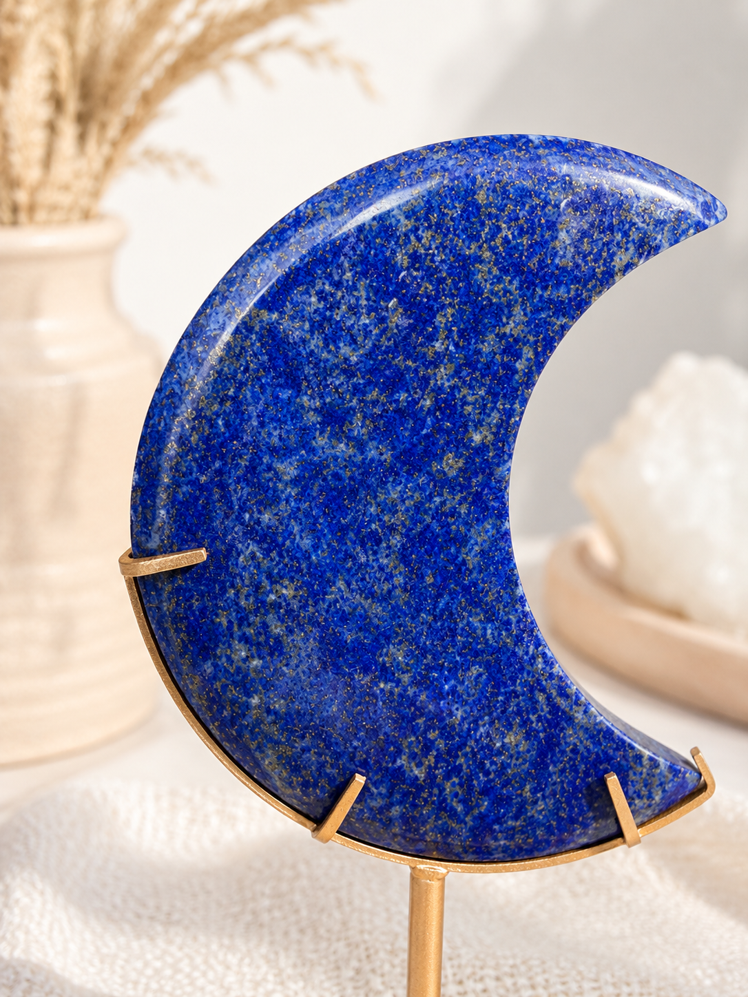 Lapis Lazuli Crescent Moons