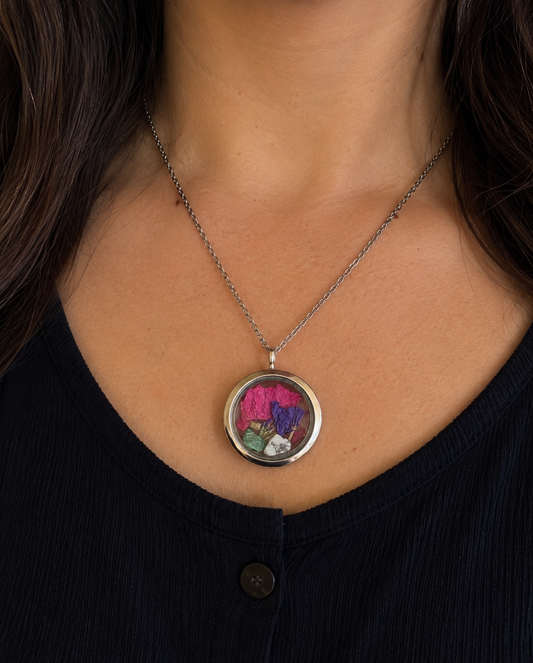 The Essence Locket-Personalized Family Birth Flowers & Gemstone Keepsake