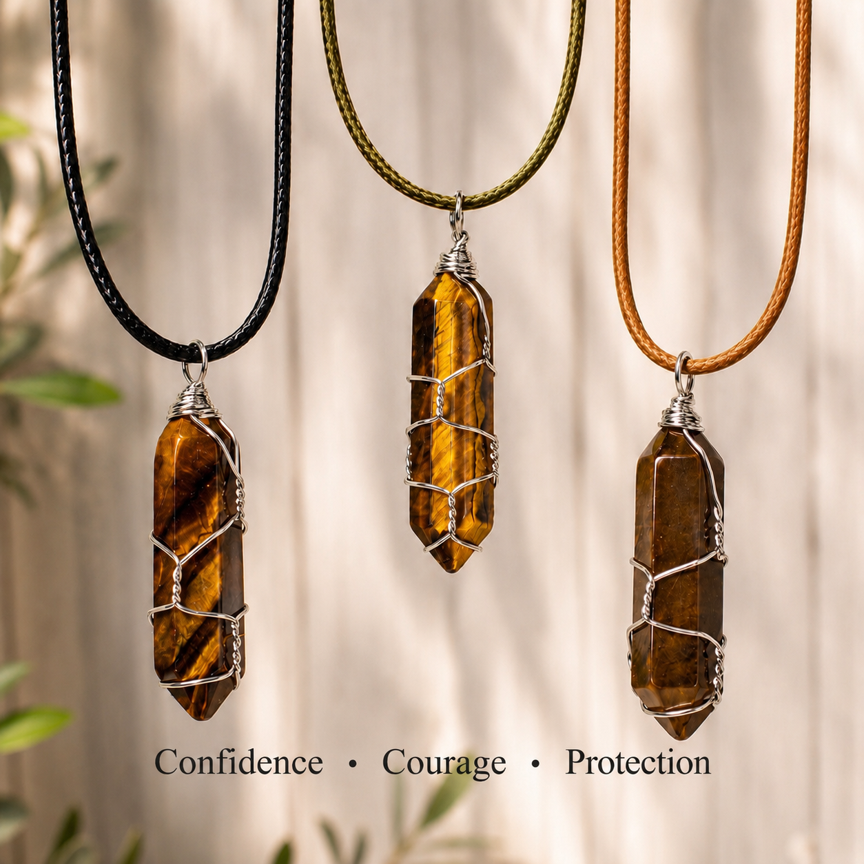 Tigers Eye Point Necklaces