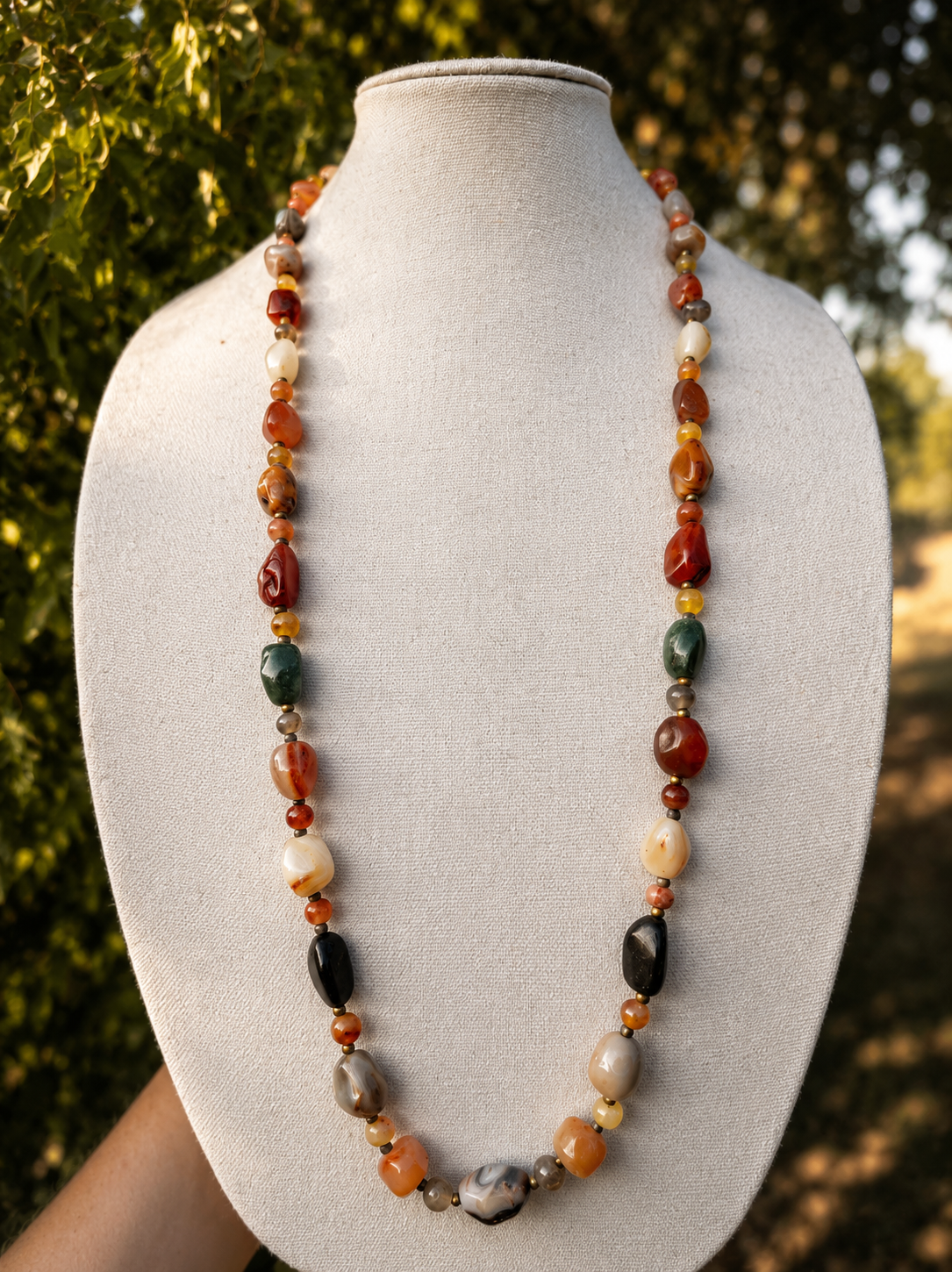 Mixed Gemstone 30” Layering Necklace