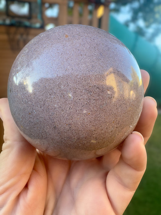 Frosted Purple Ocean Jasper Sphere