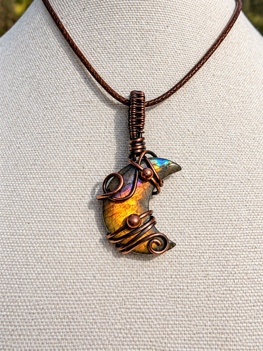 Autumn Crescent Pendant