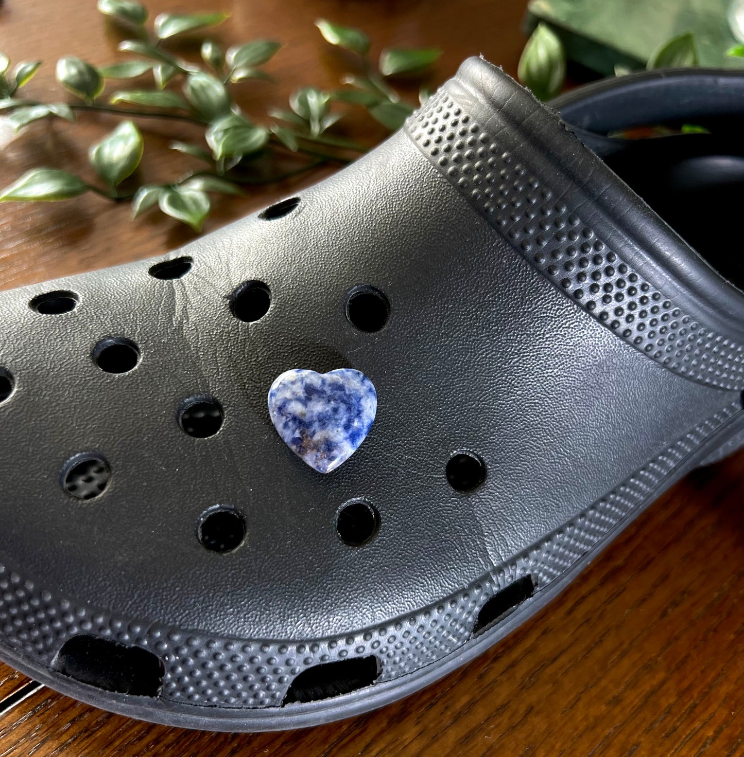 Sodalite Heart Croc Charm