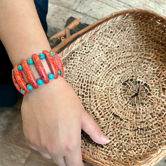 Sponge Coral & Authentic Turquoise