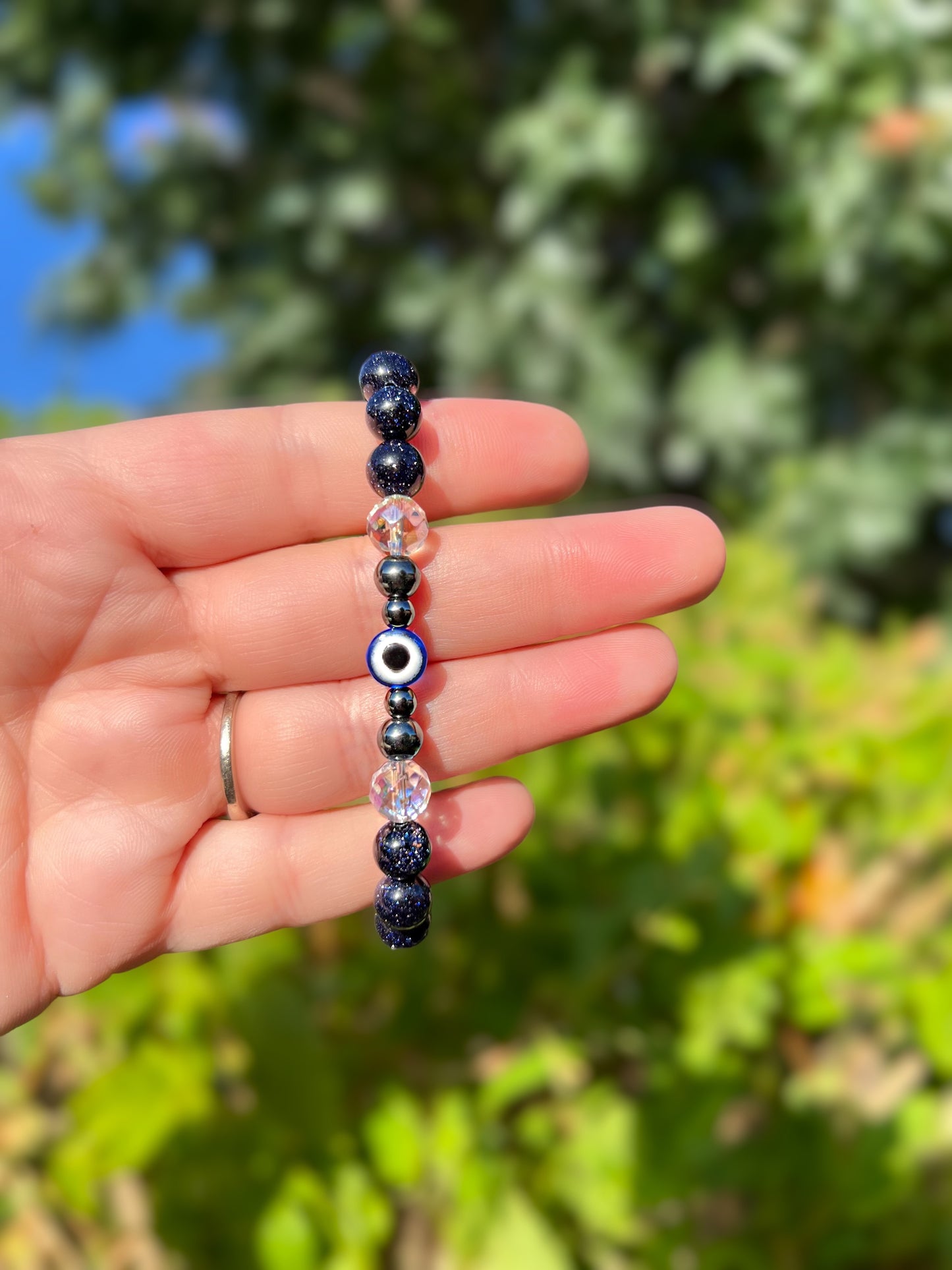 Blue Goldstone Evil Eye Protector