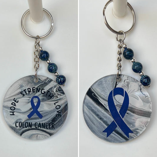 Colon Cancer Awareness Keychain