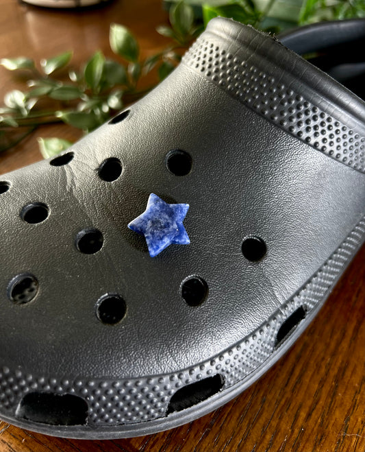 Dumortierite Star Croc Charm