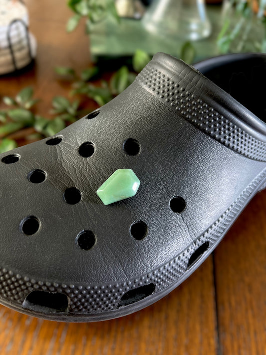 Green Aventurine Coffin Croc Charm