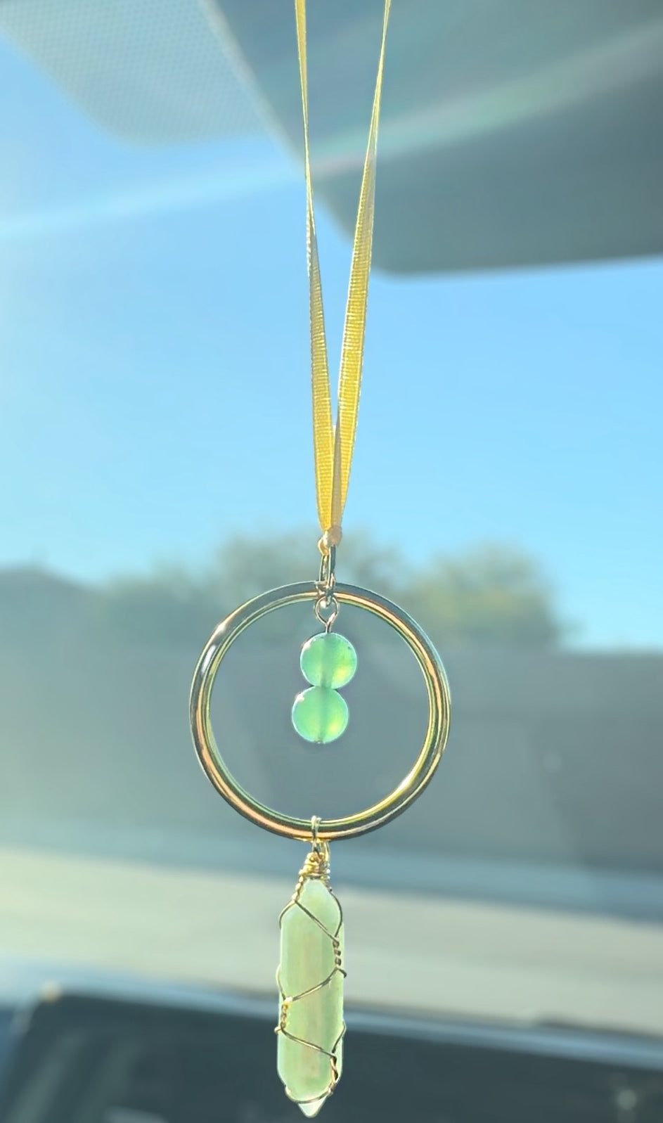 Green Aventurine Car Pendant