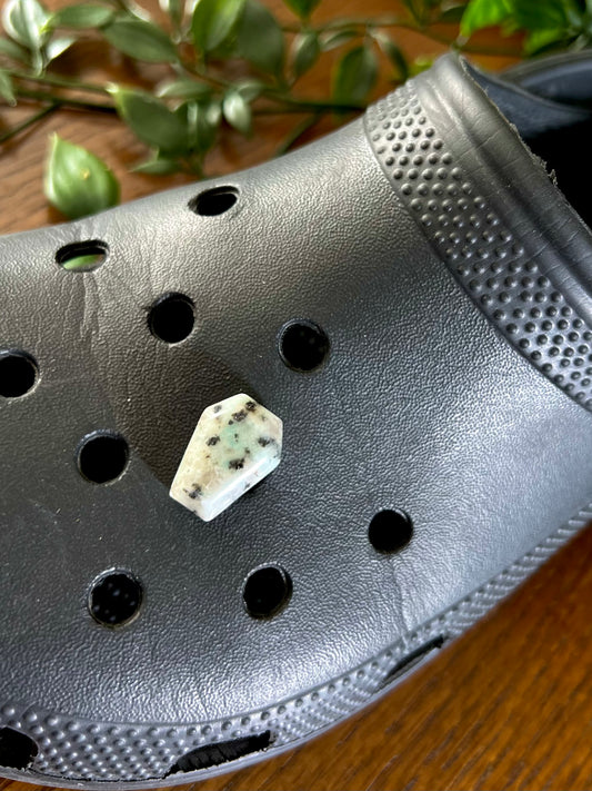 Kiwi Stone Coffin Croc Charm