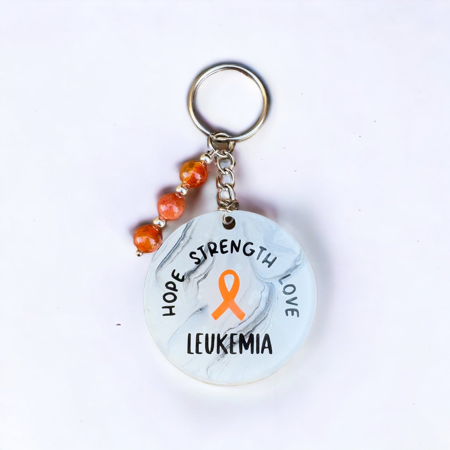 Leukemia Awareness Keychain