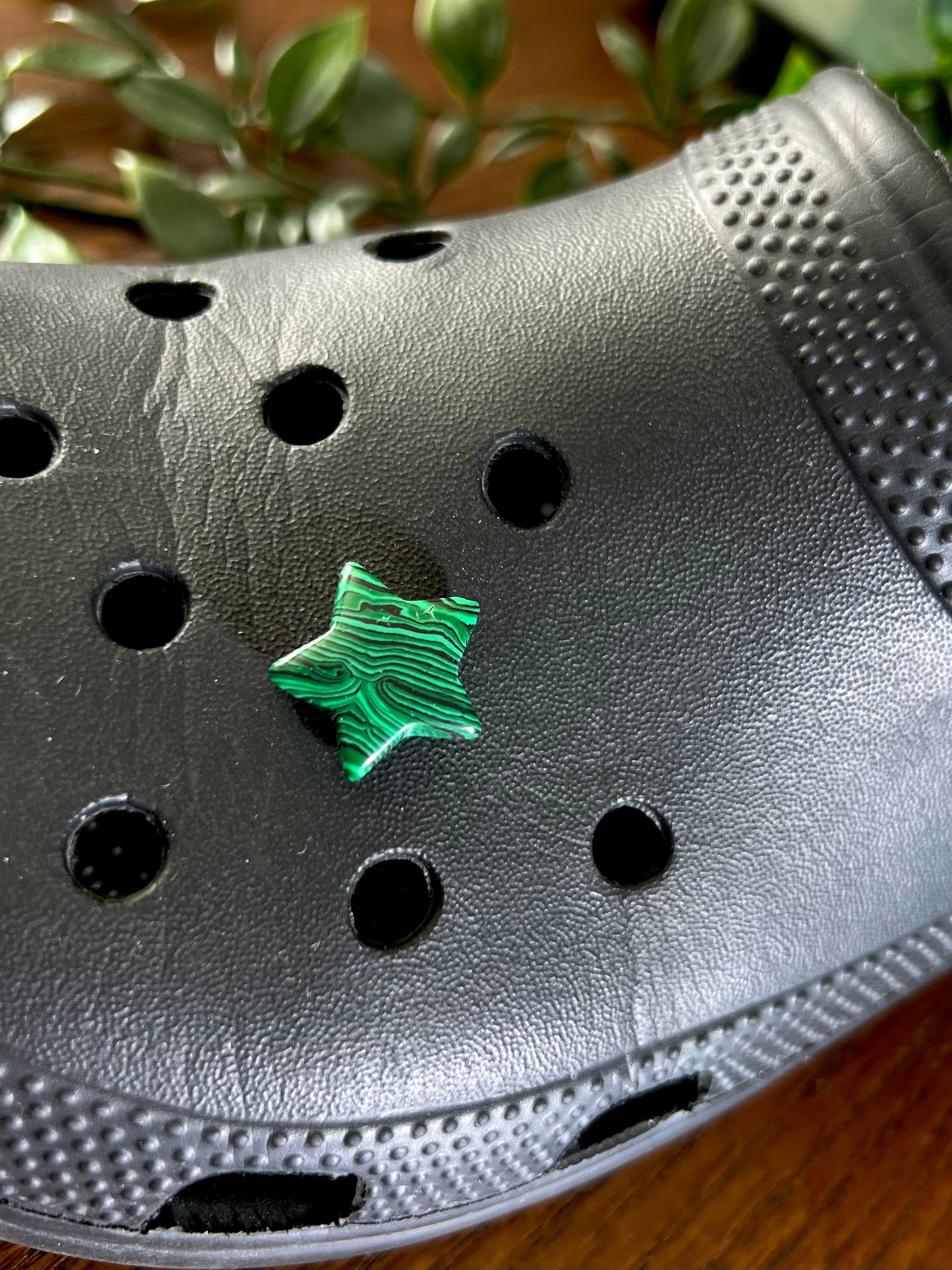 Malachite Star Croc Charm