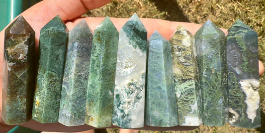 Small Moss Agate Towers