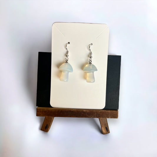 Opal Mushroom Earrings