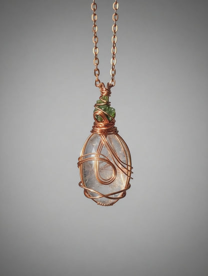 Moldavite + Clear Quartz