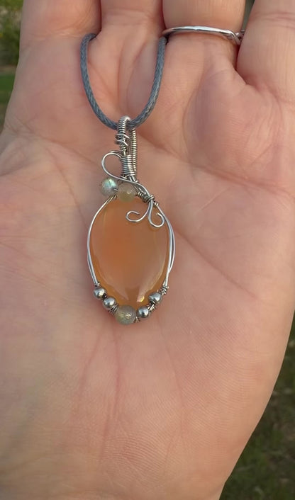 Year of the Fire Horse Collection: Agate & Carnelian Pendants
