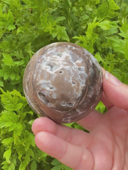 Chalcedony with Druzy Sphere