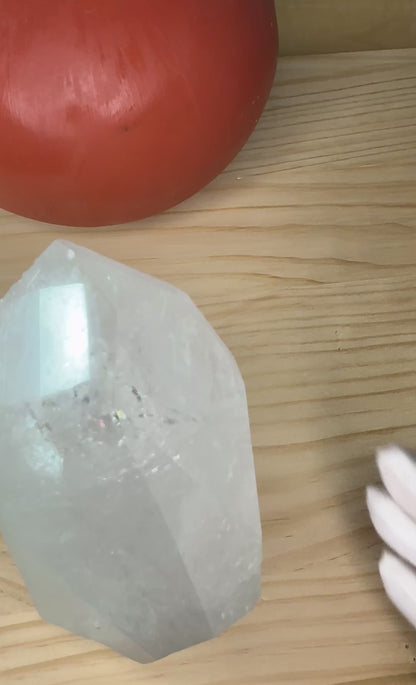 3lb Clear Quartz with Rainbow Inclusions