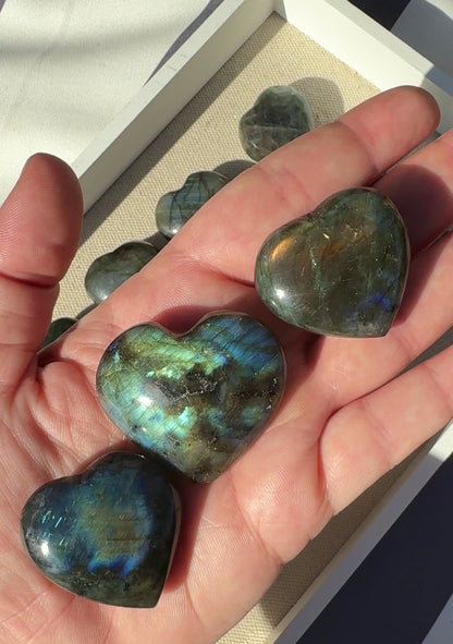 Labradorite Hearts